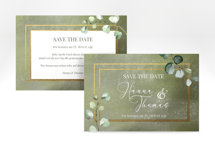 Save the Date-Karte Jade A6 Karte quer