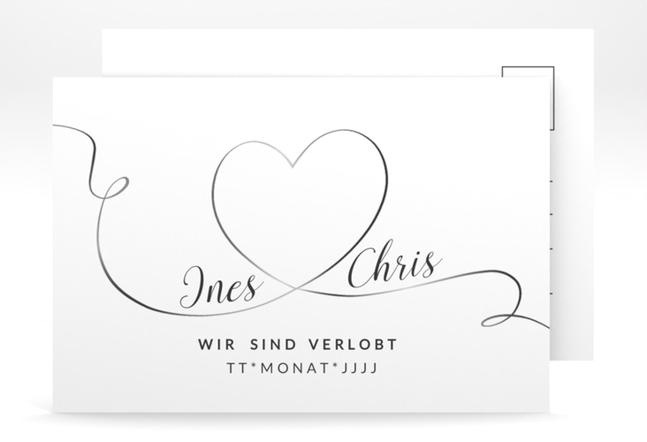 Verlobungskarte Hochzeit Dolce A6 Postkarte