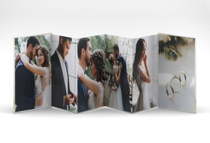 Foto-Leporello Hochzeit Heartfelt Leporello mit Diamanten im Geometric Design