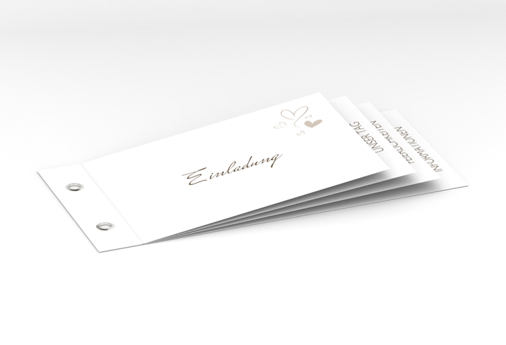 Hochzeitseinladung Purity Booklet weiss