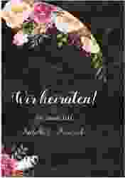 Hochzeitseinladung Flowers mittlere Bogen-Wickelfalzkarte schwarz mit bunten Aquarell-Blumen