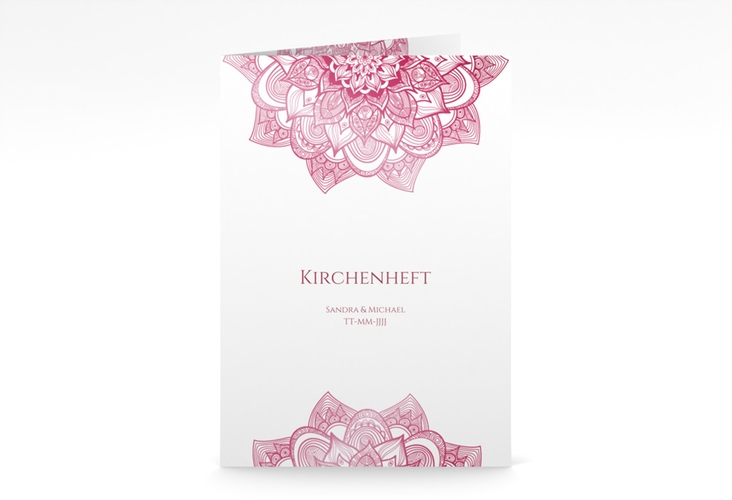 Kirchenheft Hochzeit Delight A5 Klappkarte hoch pink