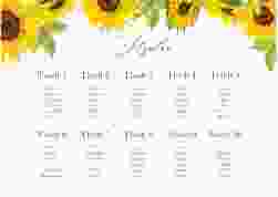 Sitzplan Poster Hochzeit "Sonnenblume"