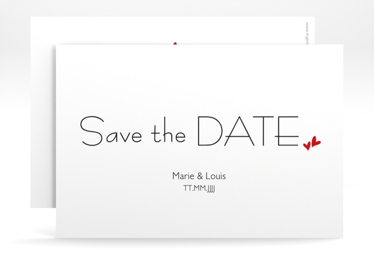 Save the Date-Karte Hochzeit Twohearts A6 Karte quer