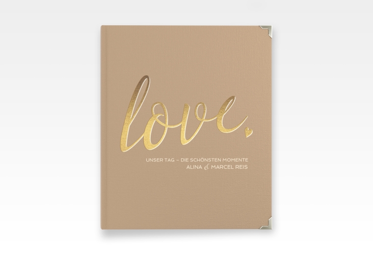 Hochzeitsalbum Glam 21 x 25 cm beige