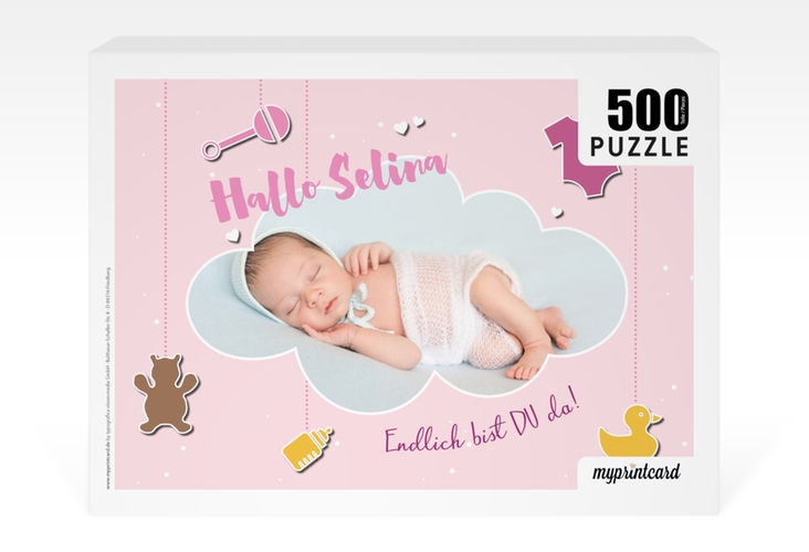 Fotopuzzle 500 Teile Babywolke 500 Teile rosa