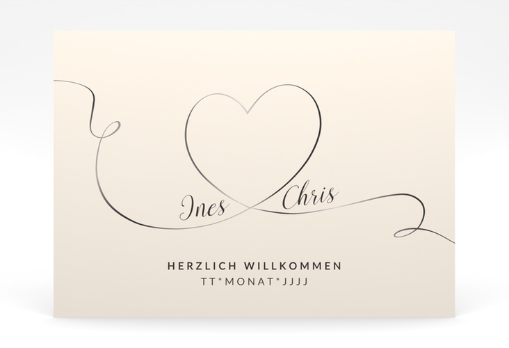 Willkommensschild Poster Dolce 70 x 50 cm Poster beige