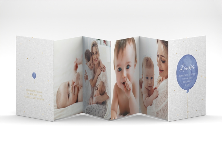 Foto-Leporello Baby Kinderleicht Leporello blau