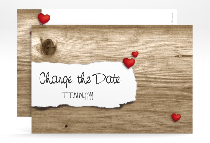 Change the Date-Karte Hochzeit Reichenhall A6 Karte quer hochglanz