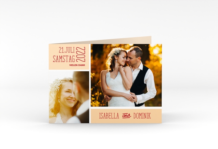 Danksagungskarte Hochzeit Gallery A6 Klappkarte quer