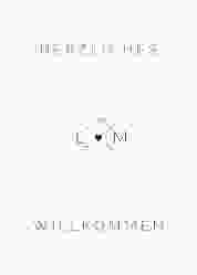 Willkommensschild Poster Initials 50 x 70 cm Poster schwarz mit Initialen im minimalistischen Design