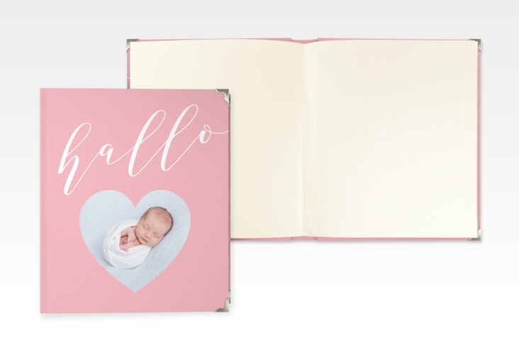 Baby Fotoalbum Hallo 21 x 25 cm rosa