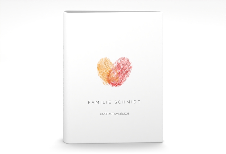 Stammbuch A5 Fingerprint Stammbuch A5 rot schlicht mit Fingerabdruck-Motiv