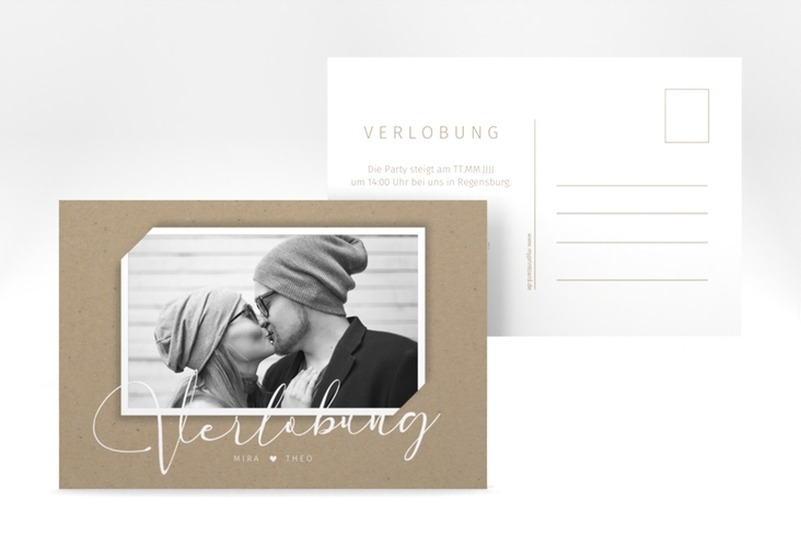 Verlobungskarte Hochzeit  Crafty A6 Postkarte