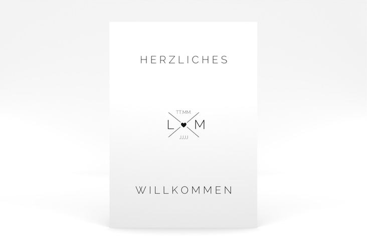 Willkommensschild Poster Initials 50 x 70 cm Poster mit Initialen im minimalistischen Design