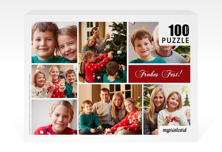 Fotopuzzle 100 Teile Kerzenschein 100 Teile rot