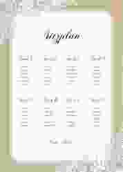 Sitzplan Poster Hochzeit Lace 50 x 70 cm Poster beige in Leinen-Optik mit weißer Spitze