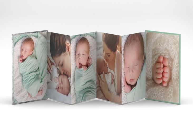 Foto-Leporello Baby Unikat Leporello mint