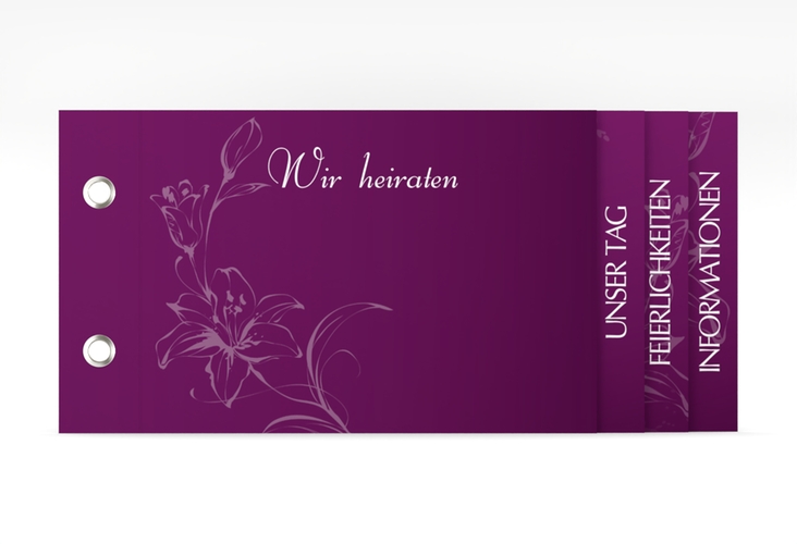 Hochzeitseinladung Lille Booklet pink