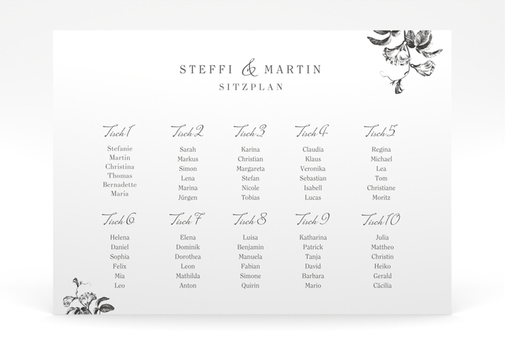 Sitzplan Poster Hochzeit Magnificent 70 x 50 cm Poster