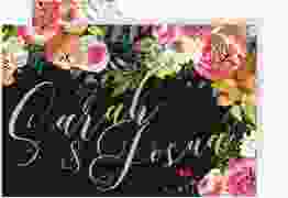 Save the Date-Postkarte Flowerbomb A6 Postkarte schwarz