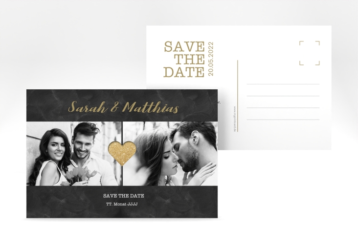 Save the Date-Postkarte Sparkly A6 Postkarte