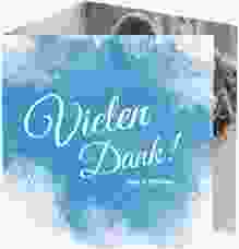 Dankeskarte Hochzeit Frozen quadr. Doppel-Klappkarte blau mit Winter-Design