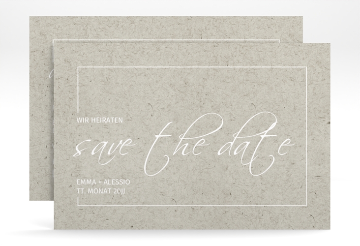 Save the Date-Karte Simple Line A6 Karte quer hochglanz