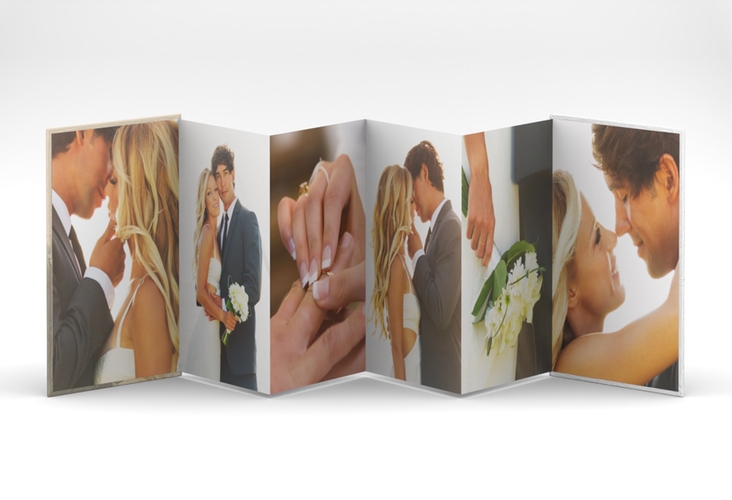 Foto-Leporello Hochzeit Memory Leporello beige