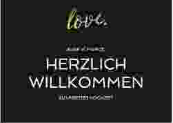 Willkommensschild Poster Glam 70 x 50 cm Poster schwarz