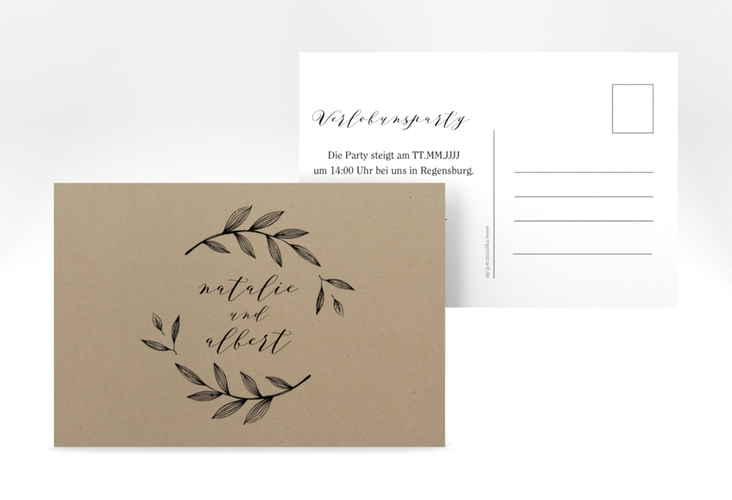 Verlobungskarte Hochzeit Naturelove A6 Postkarte