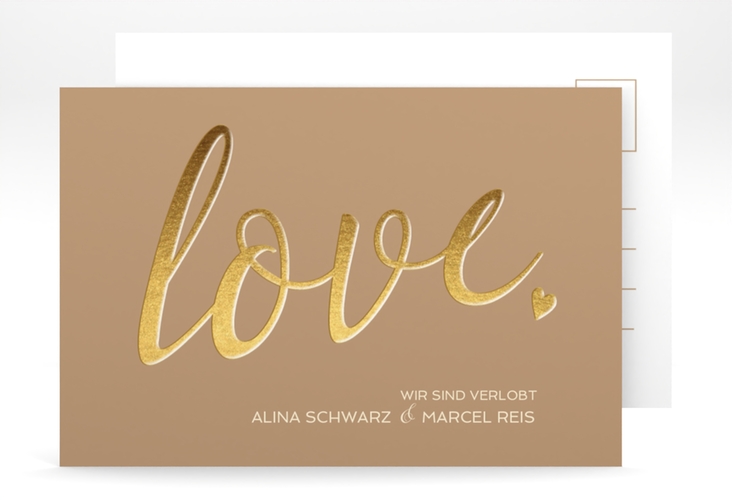 Verlobungskarte Hochzeit Glam A6 Postkarte