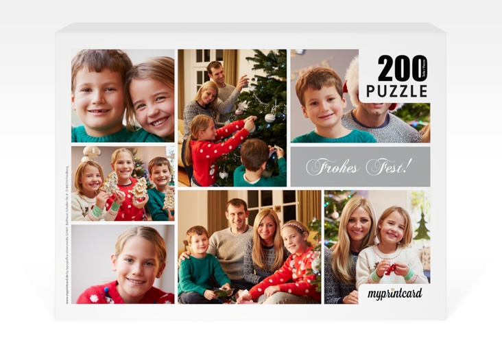 Fotopuzzle 200 Teile Kerzenschein 200 Teile grau