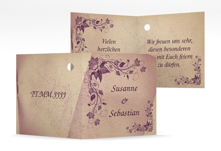 Geschenkanhänger Hochzeit Erfurt Geschenkanhänger 10er Set mit Weinranken in Violett