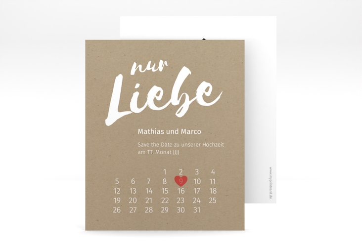 Save the Date-Kalenderblatt Message Kalenderblatt-Karte