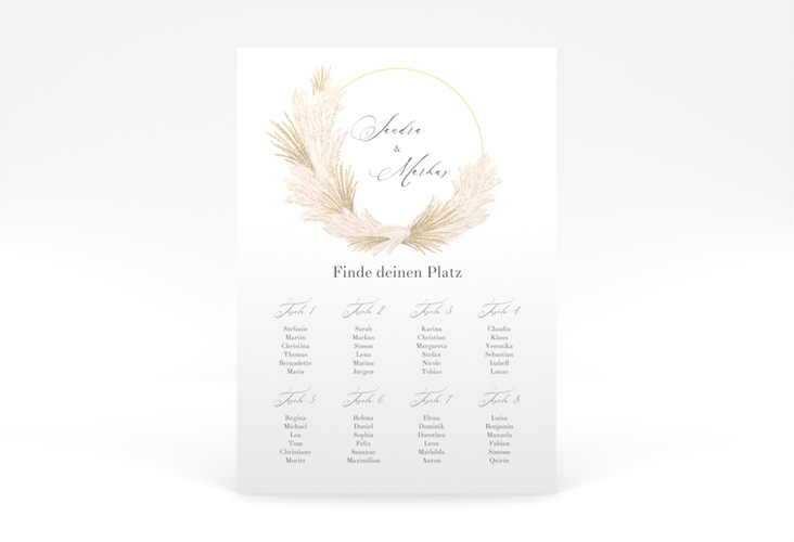 Sitzplan Poster Hochzeit Pumila 50 x 70 cm Poster