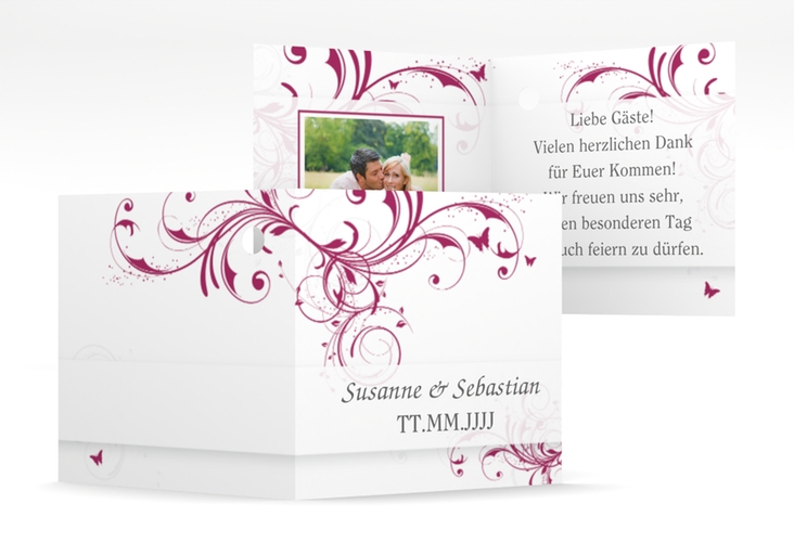 Geschenkanhänger Hochzeit Palma Geschenkanhänger 10er Set pink