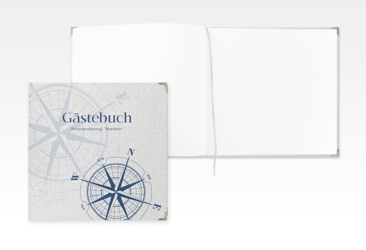 Gästebuch Selection Ferienwohnung Nordsee Leinen-Hardcover mit Windrose