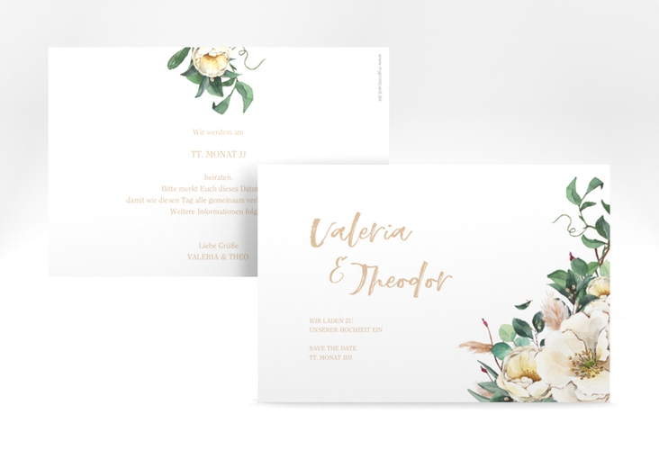 Save the Date-Karte Ivory A6 Karte quer