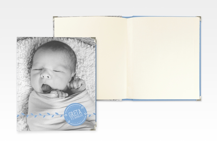 Baby Fotoalbum Unikat 21 x 25 cm blau