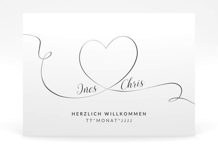 Willkommensschild Poster Dolce 70 x 50 cm Poster weiss