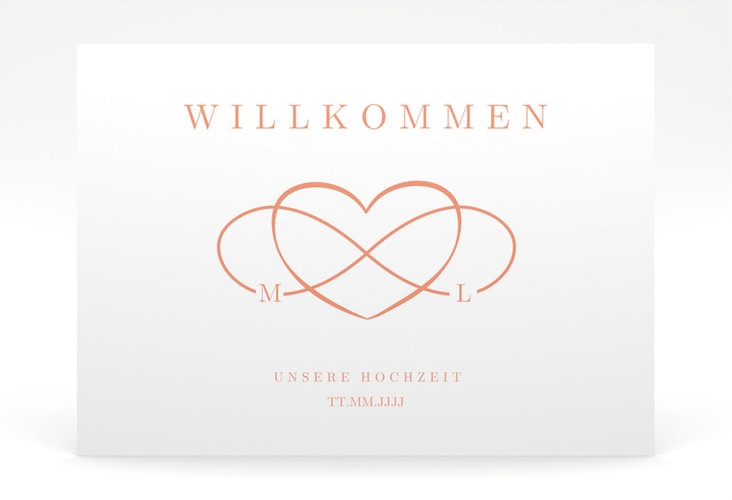 Willkommensschild Poster Infinity 70 x 50 cm Poster apricot