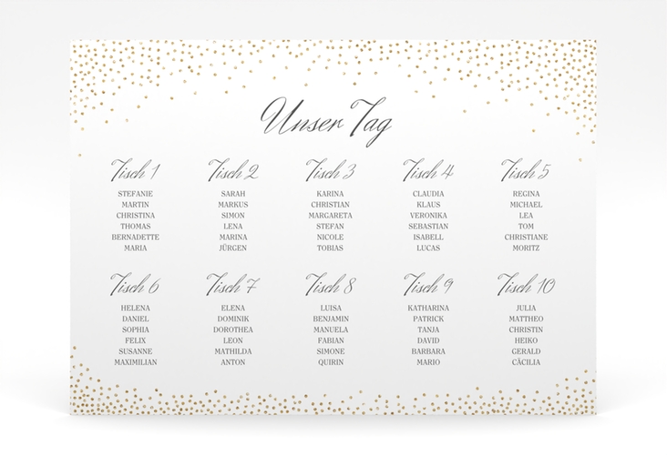 Sitzplan Poster Hochzeit Glitter 70 x 50 cm Poster