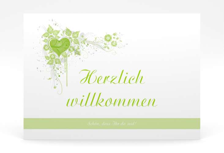 Willkommensschild Poster Triest 70 x 50 cm Poster gruen