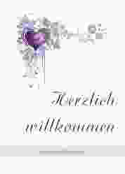 Willkommensschild Poster Triest 50 x 70 cm Poster lila