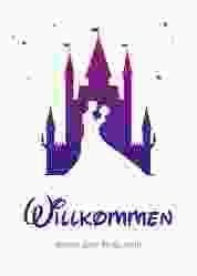 Willkommensschild Poster Castle 50 x 70 cm Poster lila