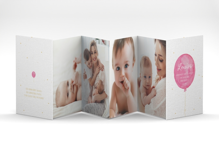 Foto-Leporello Baby Kinderleicht Leporello pink