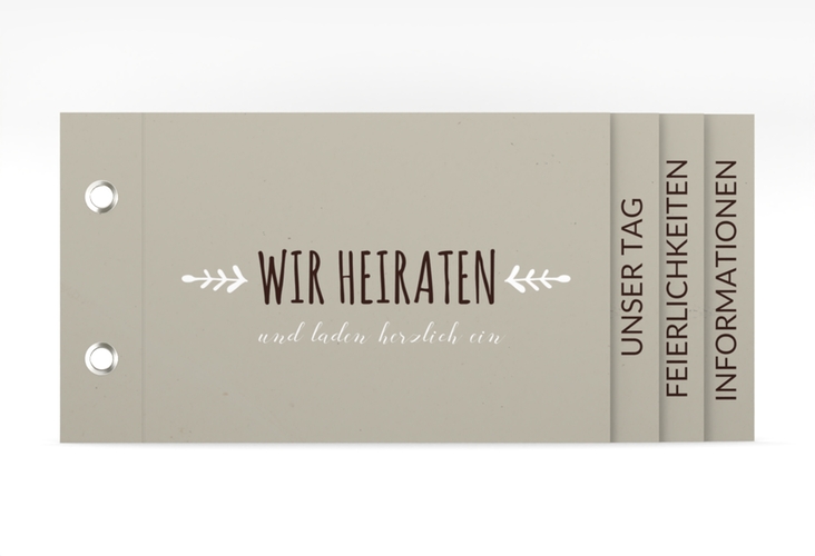 Hochzeitseinladung Eden Booklet weiss