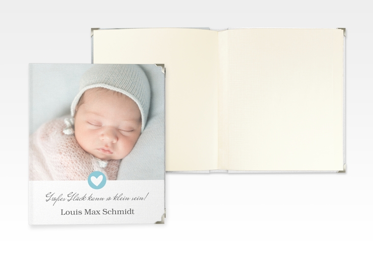 Baby Fotoalbum Herzenswunsch 21 x 25 cm blau