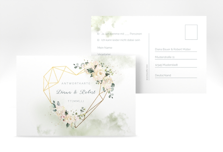 Antwortkarte Hochzeit Adore A6 Postkarte